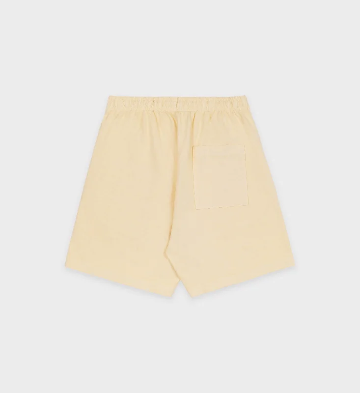 Carlyle Gym Short - Almond/Navy