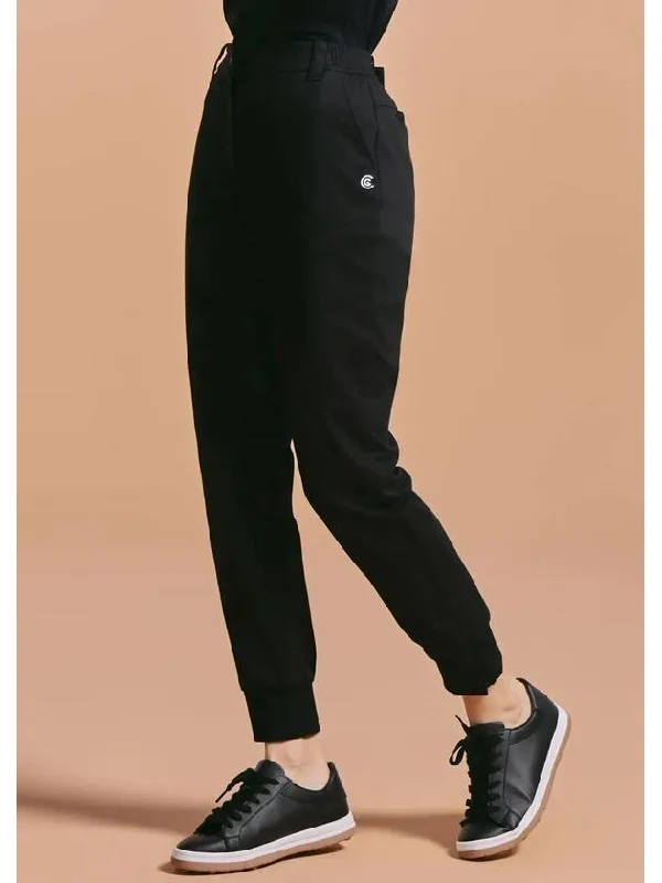 Women s Cotton Blend Deformable Pocket Jogger Pants Black