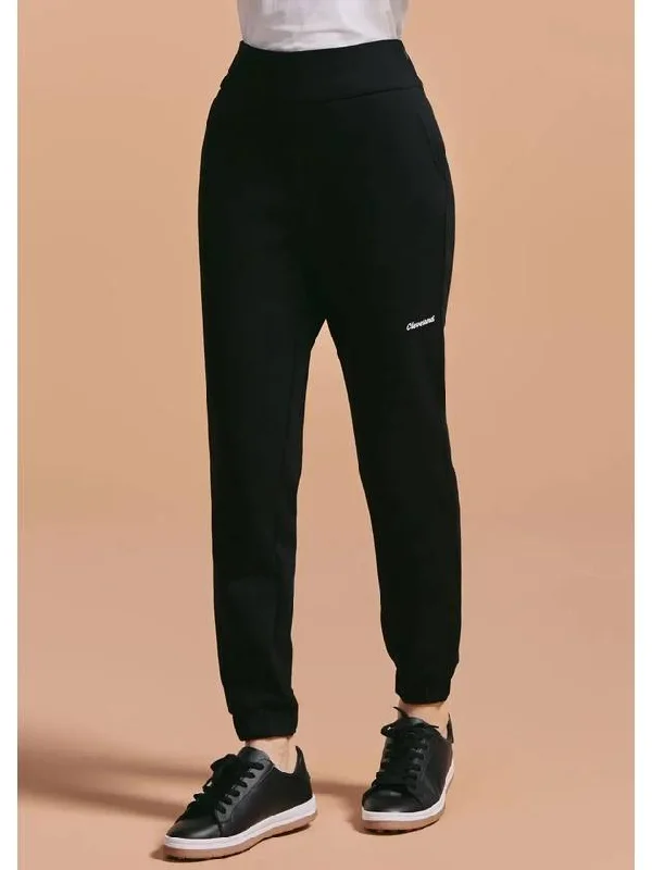 Women s Cushioned Wide Banding Training Jogger Pants Black