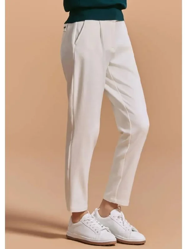 Women s soft touch one tuck tapered pants light beige