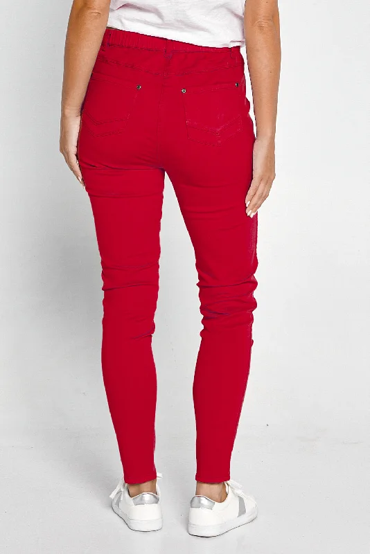 Denver Jeggings - Red