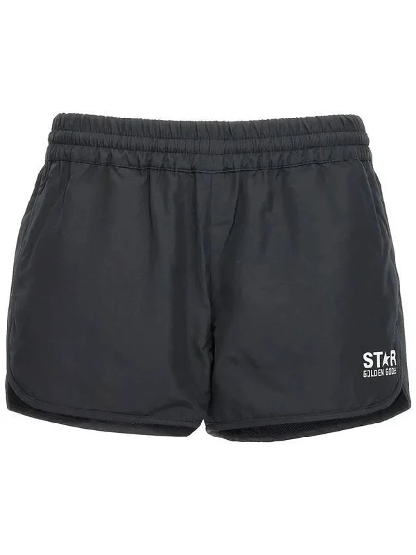 Women's Logo Print Shorts Black