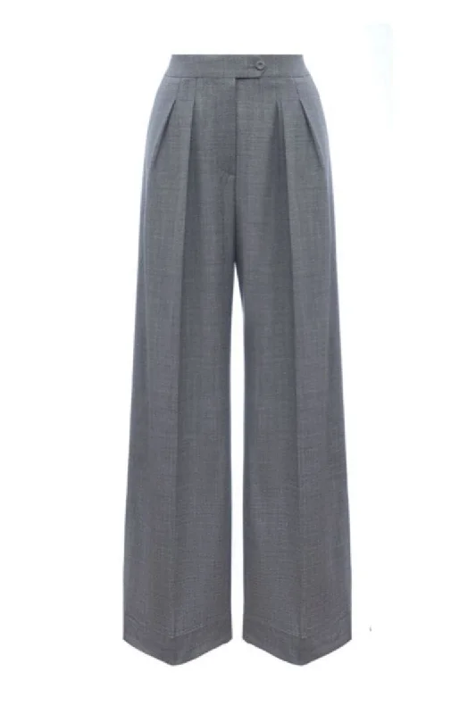 GRAY STRAIGHT PANTS