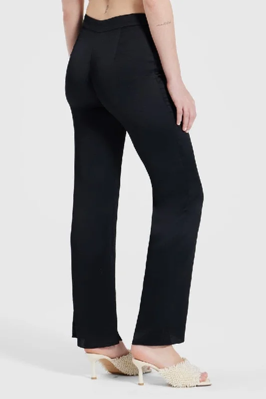 IDA BLACK HIGH-RISE PANTS