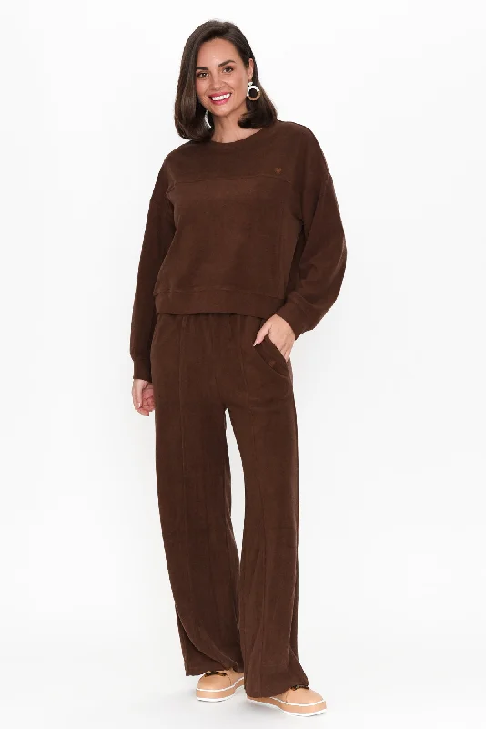 Jessa Chocolate Terry Pants