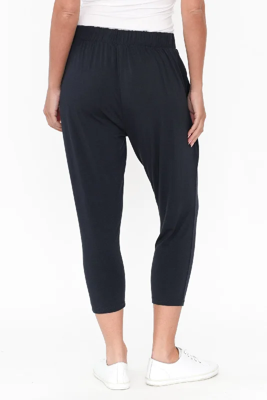 Laina Charcoal Bamboo Cropped Pants