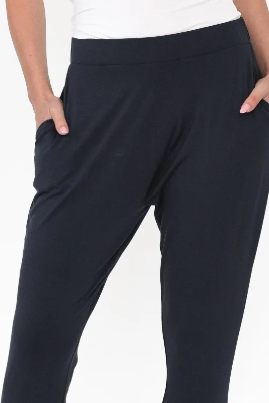 Laina Charcoal Bamboo Cropped Pants