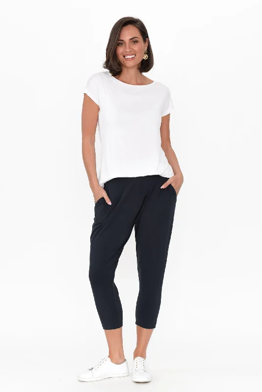 Laina Charcoal Bamboo Cropped Pants