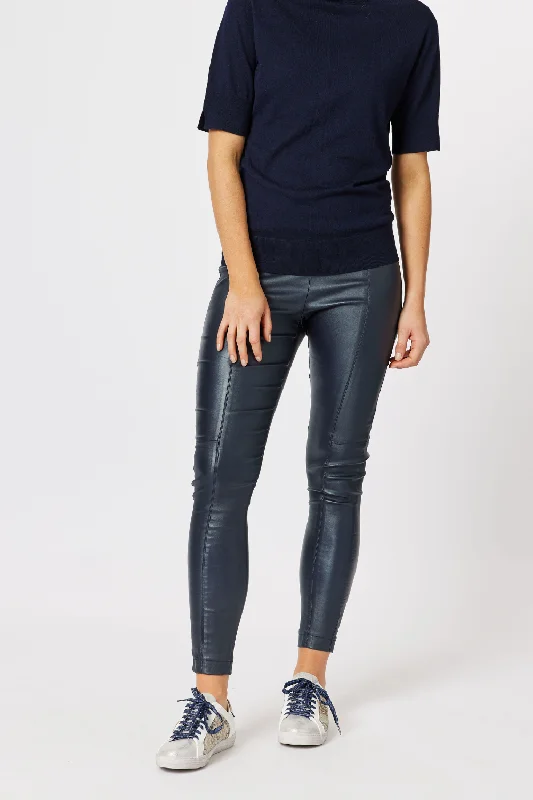 Leigh Wetlook Slim Leg Pant | Ink