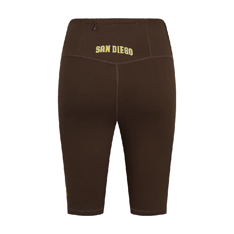 MLB SAN DIEGO PADRES CLASSIC WOMEN'S CTN BIKE SHORT (BROWN)