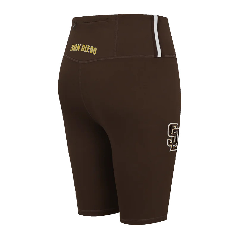 MLB SAN DIEGO PADRES CLASSIC WOMEN'S CTN BIKE SHORT (BROWN)