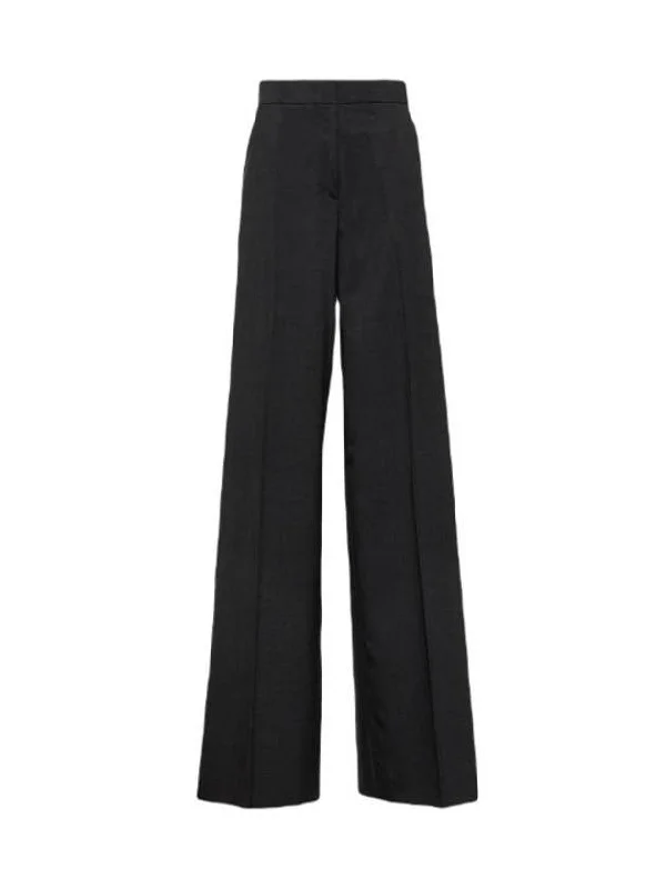 Mendoza Virgin Wool Straight Pants Black