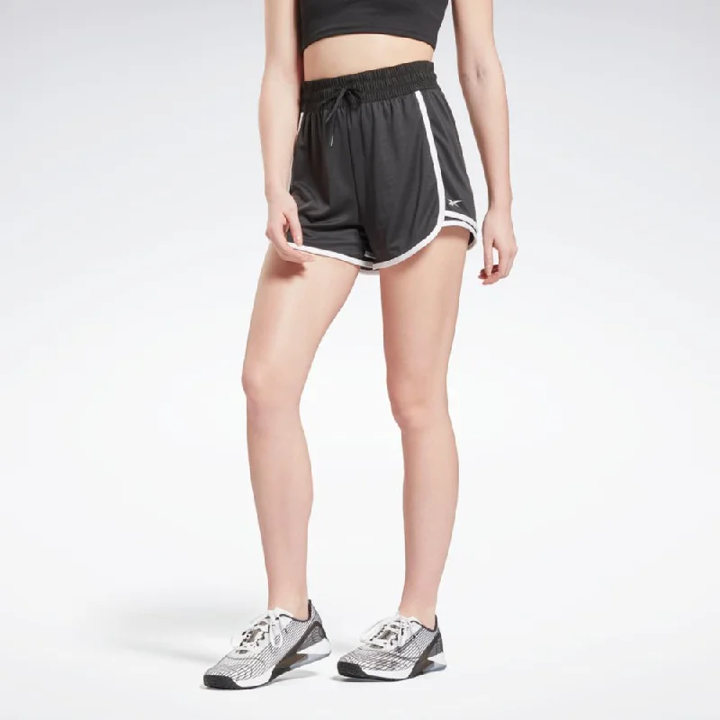 Reebok Apparel Women Workout Ready High-Rise Shorts NGHBLK