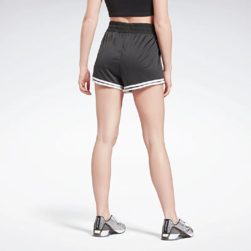 Reebok Apparel Women Workout Ready High-Rise Shorts NGHBLK