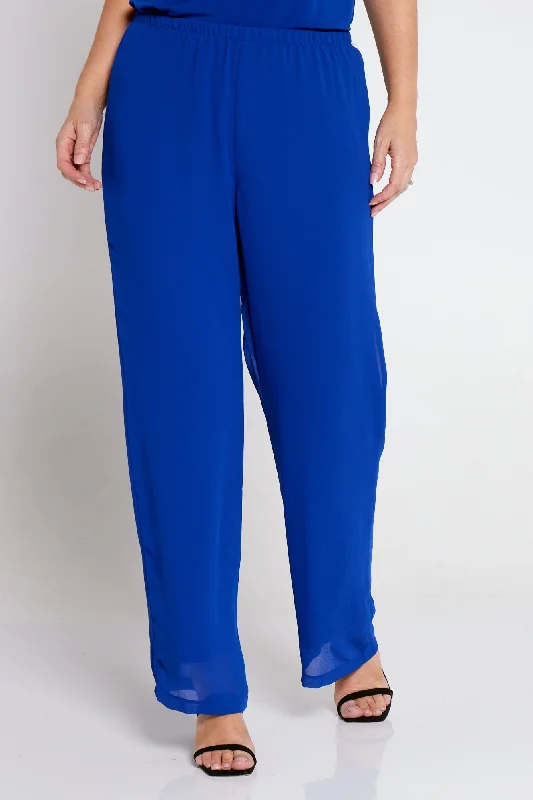 Rendezvous Chiffon Pants - Royal