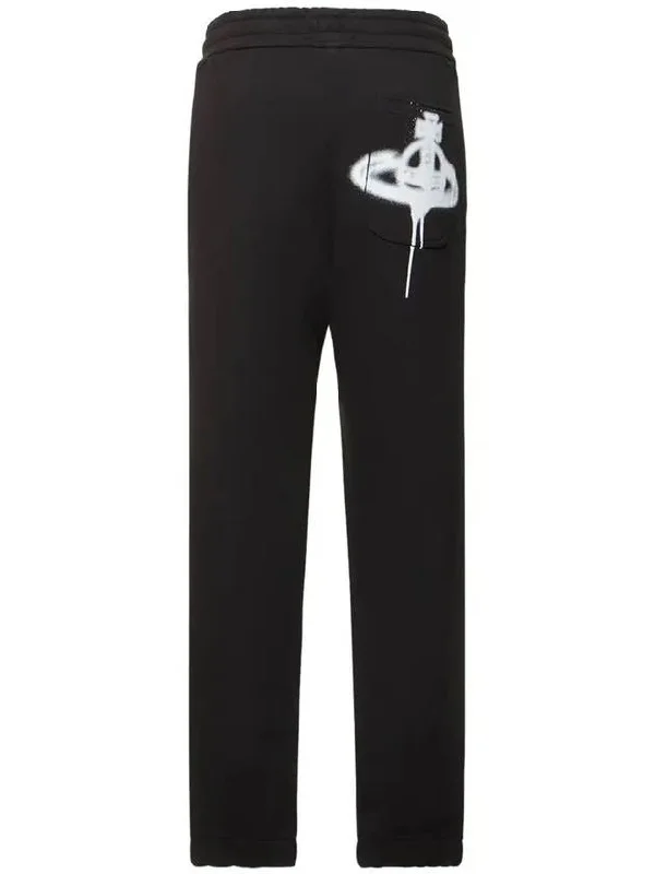 Women's ORB Spray Back Logo Cotton Track Pants Black