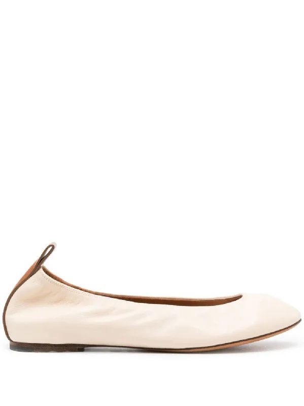 LANVIN Sleek and Sophisticated Leather Ballerina Flat for Women