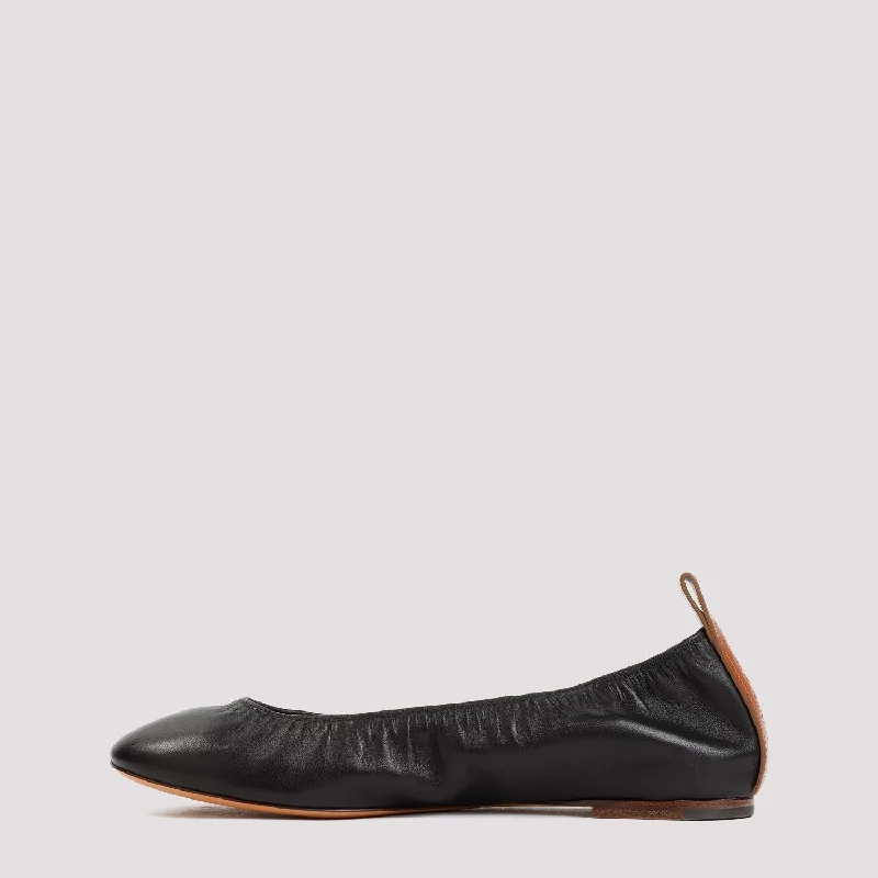 LANVIN Sleek and Sophisticated Leather Ballerina Flat for Women