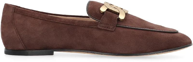 TOD'S Brown Suede Loafers for Women - FW23 Collection