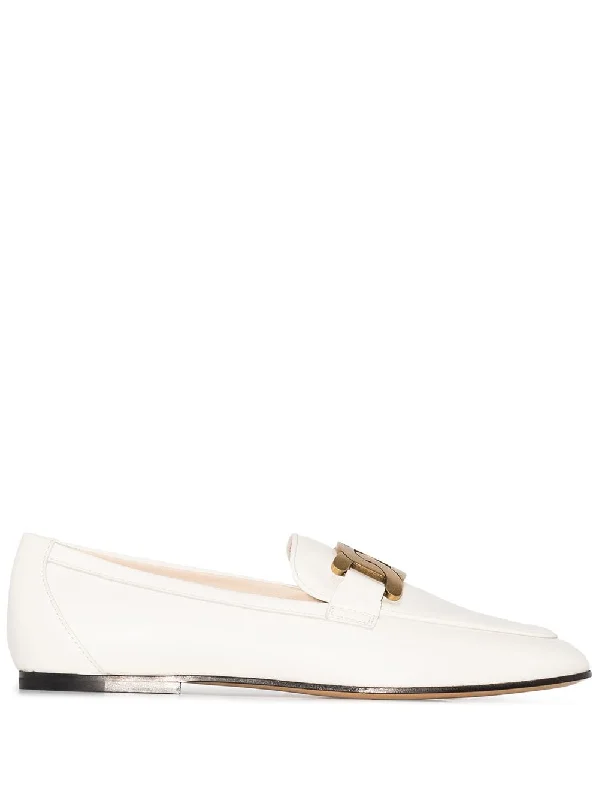 TOD'S Clean White Flat Shoes for Women - 24SS Collection