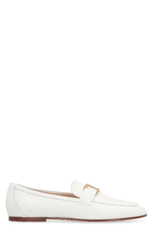 TOD'S Timeless White Leather Loafers for Women